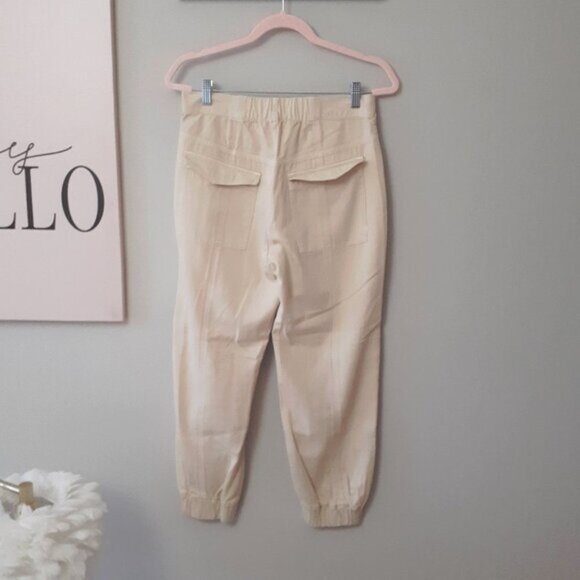 NWT Serra creme brulee butter elastic waist cotton blend pants S - Picture 6 of 8